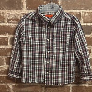 Joe Fresh Kids Plaid Button-Down Shirt - Red, Blue, White